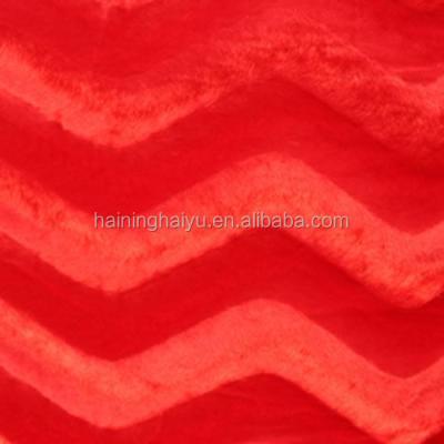 China Tear-Resistant 100% Polyester Embossed Velvet Fabric Brushed Fabric For Bedding / Blanket / Home Textile for sale