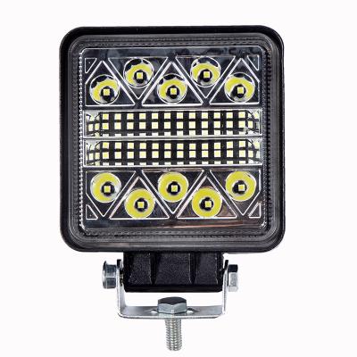 China Aluminum Shroud 12/24V Led Flood Tractor Work Reserve Lights Driving Emergency Lights 102W For Tow Trucks /Tractor/Trailer Cargo/Steer/Skid Forklift for sale