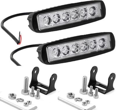 China Lampshade: ABS Plastic/Shell: Aluminum Alloy 6inch Led Emergency Lights 18W 6000K LED Reverse Tractor Work Light Bar 12V For Golf Cart ATV Lawn Mower Kart Jeep Wrangler SUV for sale