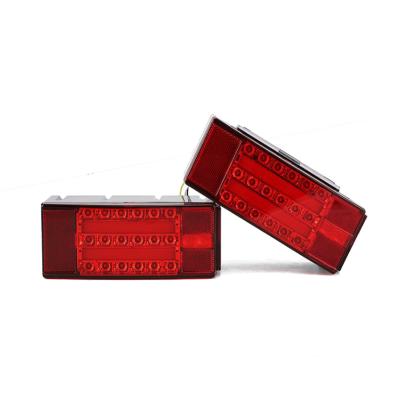 China 2PCS Kit Low Profile Rectangular LED Submersible Boat Stop Tail Turn Signal Side Beacon On 12V RV Marine Boats Pickup Trucks for sale