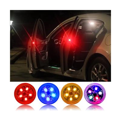 China ABS Car Led Door Strobe Warning Light Radio Magnetic Induction Flash Open Signal Light for sale