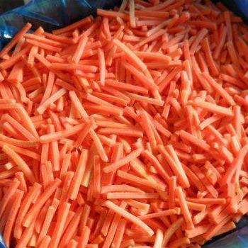 China Frozen Healthy Nutritious Easy Ready Meal Frozen Carrot Sticks Storage for sale