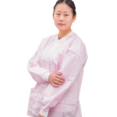 China Wholesale Adult Unisex Disposable Cloth PP Nonwoven Lab Worker Coat With Long Sleeves for sale