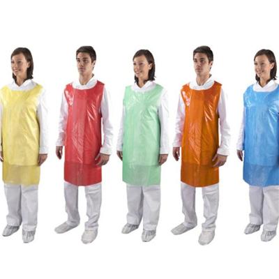 China High Quality Wholesale Cheap High Quality Waterproof Apron Disposable PE Disposable Chef Custom Plastic Cleaning Apron For Food Factory for sale