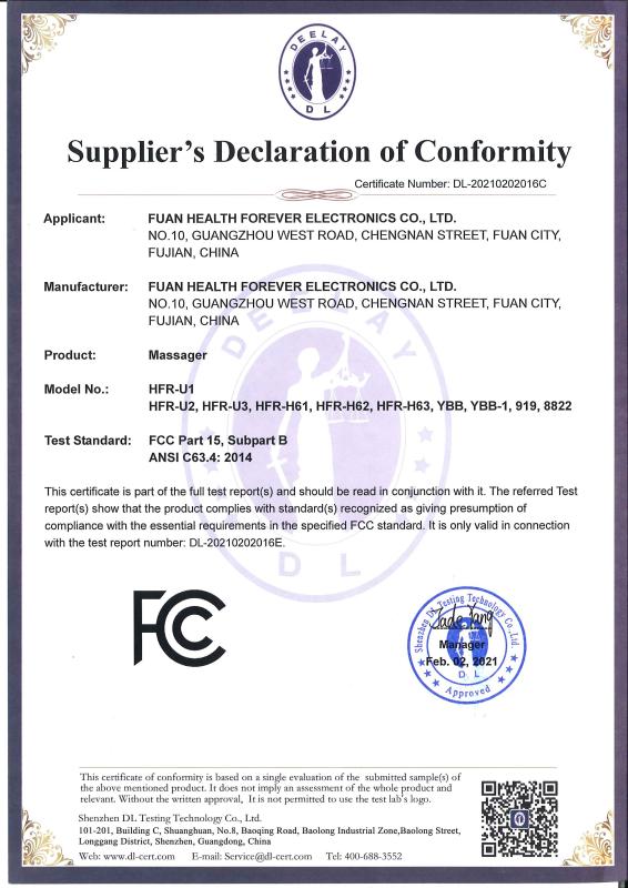 FCC - Fuan Health Forever Electronics Co., Ltd.