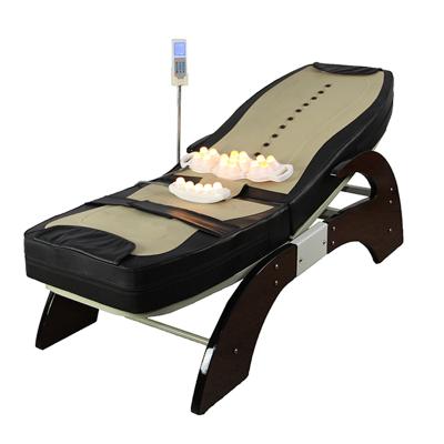 China Jade Stone Hot Heated Portable Korea Electric Rolling Thermal Salon Full Body Rolling Massage Chairs Folding Bed Massage Table for sale