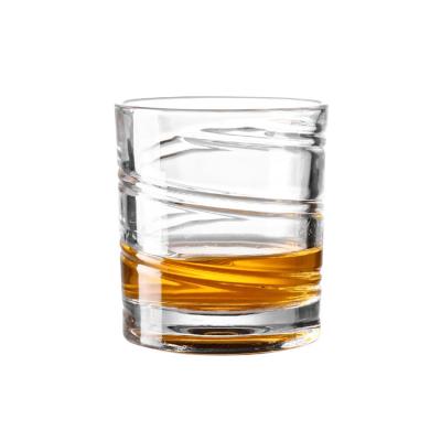 China Rotate 360Â° Luxury whisky tumbler rock glasses old fashioned premium rotate whiskey glass for sale