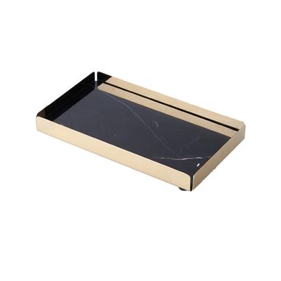 China Sustainable High Quality Luxury Wear-Resisting Marble Tray Hotel Serving Tray for sale