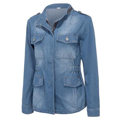 China Wholesale NEW DESIGN RTS-W025 denim jacket breathable for ladies street WEAR casual for sale