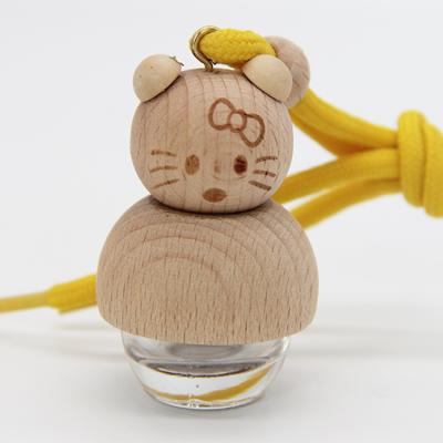 China Personal Care 5ml Hot Sale Cartoon Cat Car Air Freshener Perfume Glass Bottle for sale