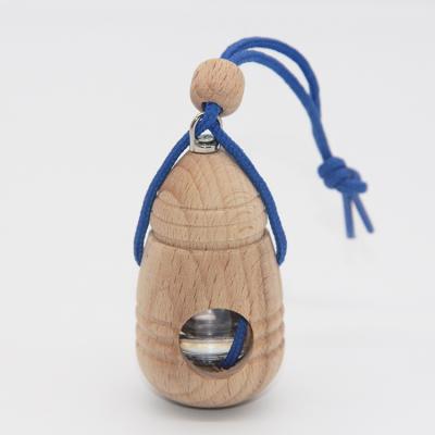 China Non Spill Hot Sale Glass Car Perfume Bottles Empty Hanging Car Diffuser Bottle for sale