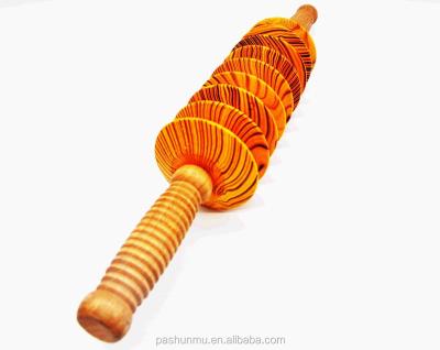 China Hand Held Wooden 9 Ball Massage Roller Stick for sale