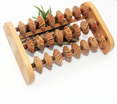 China 3 Rows 2019 New Style Health Care Wooden Foot Roller Massager for sale