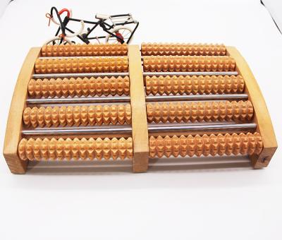 China 3 rows OEM high quality personal roller wooden body foot massager with 5 rows for sale