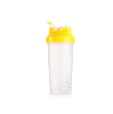 China Creative Viable 600ml Shaker Bottle Sports Whey Protein Powder Mixing Bottle with Stirring Ball Fitness Water Bottle BPA Free for sale