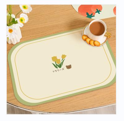 China Retro Table Cloth Mat Student Coffee Table Coffee Table Dining Mat Heat Insulation Leather Place Mat Nordic Viable Waterproof Oilproof PVC for sale