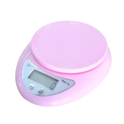 China With Tray 5kg Portable Electronic Scales Food LED Balance Weight Digital Postal Kitchen Measuring Scale With Bowl Tray for sale