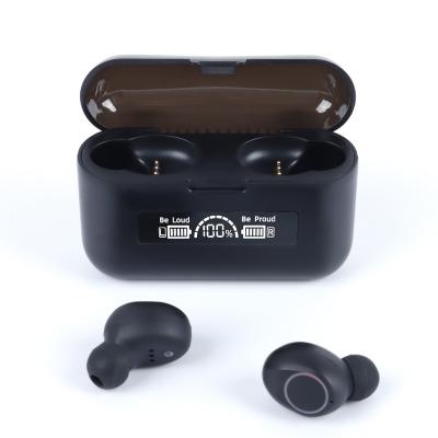 China Radio 5.0 Mini Stereo Wireless Earphone TWS Earbuds with LED for sale