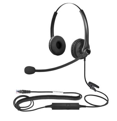 China Loud Canceling Noise Canceling Binaural Call Center Headset Phone Headset With QD For Call Center for sale