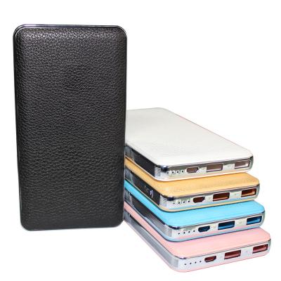 China Daul fast charging support 8000mah usb cpu leather power bank bank charge, Li-polymer power bank, battery charging power for sale