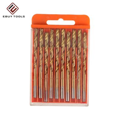 China Metal Drilling 4341 Tin Coated Best Twist HSS High Speed ​​Steel Ground Drill Bits For Metal (Aluminum) Drilling Drilling Masonry for sale