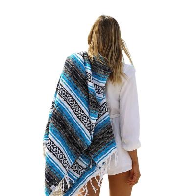 China Durable Super Soft Thick Ploy Aztec Geometric Printing Northwest American Style Fall Throw Outdoor Blanket for sale