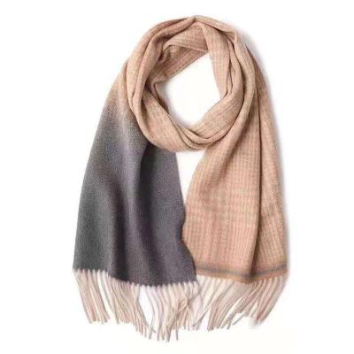 China European American Hot - Selling Custom Printed Fashion Multicolor Women's 100% Cashmere Jacquard Shawl Scarf for sale