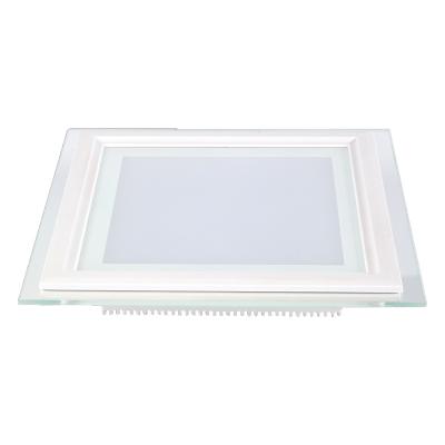 China Modern 6w 9w 12w 18w 24w Recessed SMD Square Glass Led Panel Light Indoor Downlight Lamp for sale