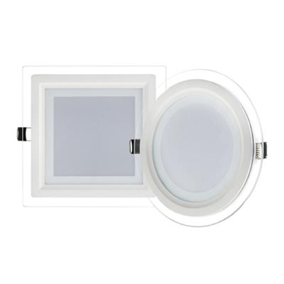 China 6w 9w 12w 18w 24w Modern Recessed LED Glass Panel Light Ceiling Downlight Indoor Lighting for sale