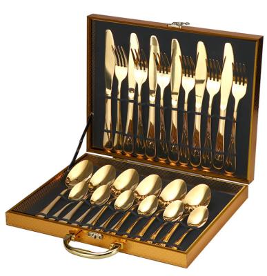 China Sustainable High Quality Stainless Steel Cutlery Set 304 Sliver Knife And Spoon Set Luxury Gift Set for sale