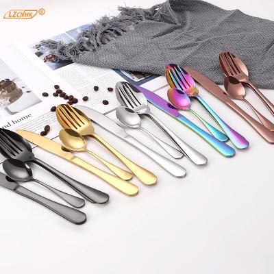 China Sustainable Dinnerware Knife Set Fork And Spoon Flatware Stainless Steel Set for sale