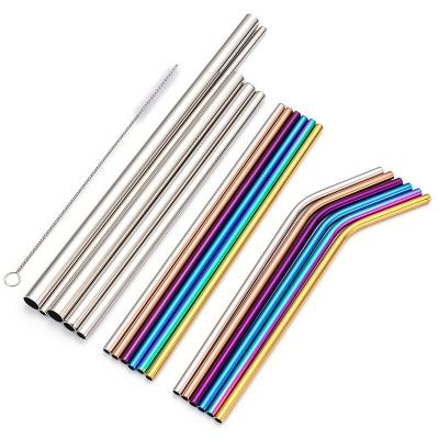 China High Quality Reusable Drinking Straws Stainless Steel Straws Drinking Bent Metal Straws for sale