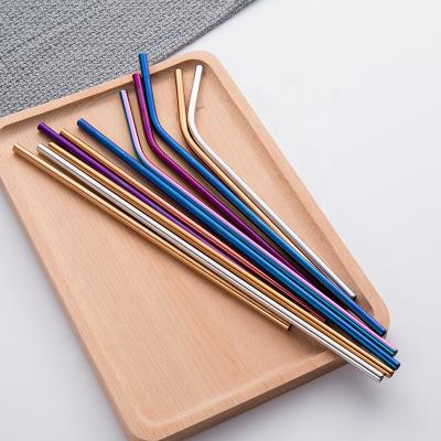 China Wholesale Drinking Black Stainless Steel Straw Metal Straw Size Quanlity Straw Silver Gold Rose Gold for sale