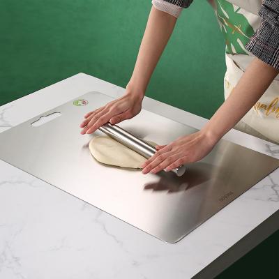 China Sustainable Stainless Steel Food Grade Kitchen Cutting Board Stainless Steel Chopper for sale