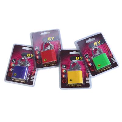 China 32mm Waterproof Color Imitate Computer Key Security Iron Paint Top Padlock for sale