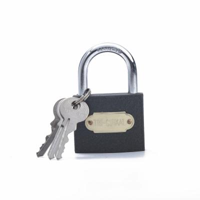 China Waterproof Colorful Powder Coating Gray Painting Shackle Protected Iron Padlock for sale