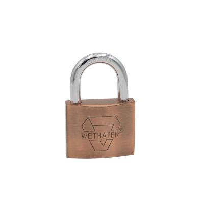 China Waterproof Iron Bow Key Lock Core Red Bronze Padlock for sale