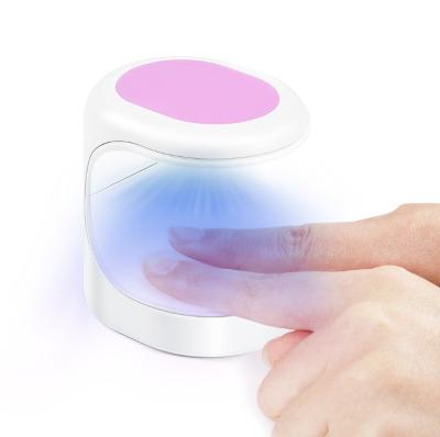 China Portable Mini Small Led Nail Lamp 3leds Mini Nail Gel Curing Lamp One Finger Nail Dryer for sale