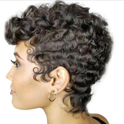 China Wholesale Water Wave Synthetic Curly Wigs For Women Black Fluffy Wavy Lace Front Wigs for sale