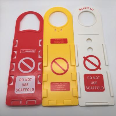 China High Quality Customized Construction Safety ABS General Instruction Label Scaffolding Plastic Tag for sale