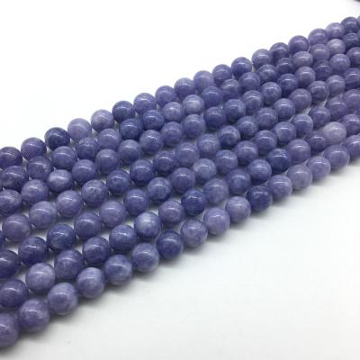 China Other Natural Round 8mm Green Blue Chalcedony Stone Loose Beads Blue Spinel Gemstone for sale