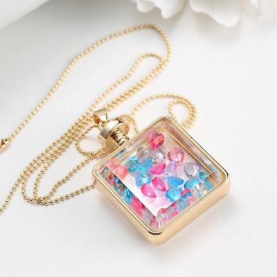 China DIY Square Necklace CLASSIC Stone Wish Crysatl Creative Necklace for sale