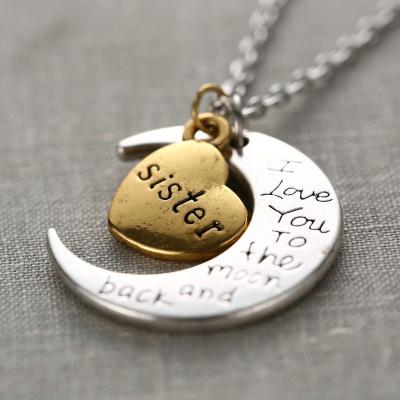 China ALLOY Love-moon necklace lovers necklace hotselling in Europe for sale