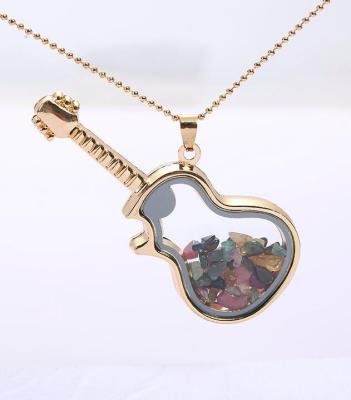 China New Style ALLOY Necklace Beautiful European Violin Alloy Crystal Necklace Girl's Best Gifts for sale