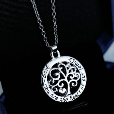 China Vintage 2022 Mum's Simple Necklace English Letters Necklace for sale