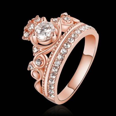 China Delicate Vintage 2022 Crown Crystal Ring Ladies Ring Style hotselling at Ebay for sale