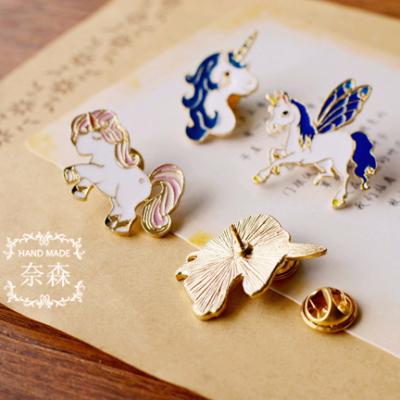 China ALLOY Nesson fairy tale unicorn white horse series brooch necklace creative needle accessories 5 patterns in xz62 for sale