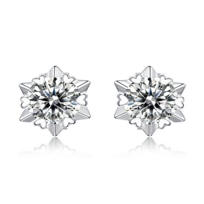 China 2021 925 Sterling Silver High Quality Romantic Moissanite Diamond Jewelry Fashion Earrings Trend for sale