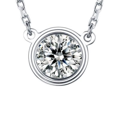 China Latest FASHIONABLE 925 Sterling Silver Moissanite Diamond Classic Pendant Necklaces Women Jewelry for sale