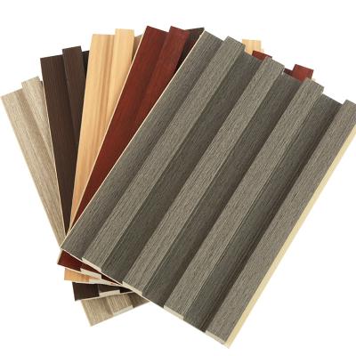 China Modern Waterproof Decorative Wpc Solid Wood Grating Wall Panel for sale